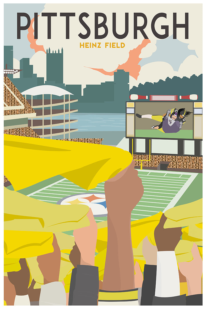 Heinz Field [Vintage Pittsburgh Travel Poster]