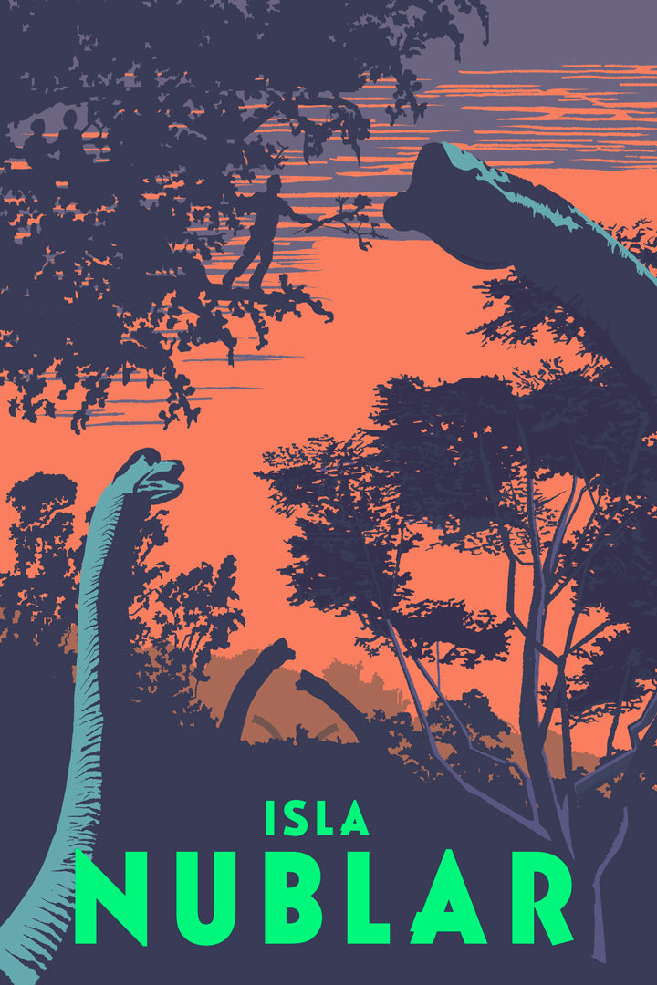 Vintage Isla Nublar Poster [Jurassic Park]