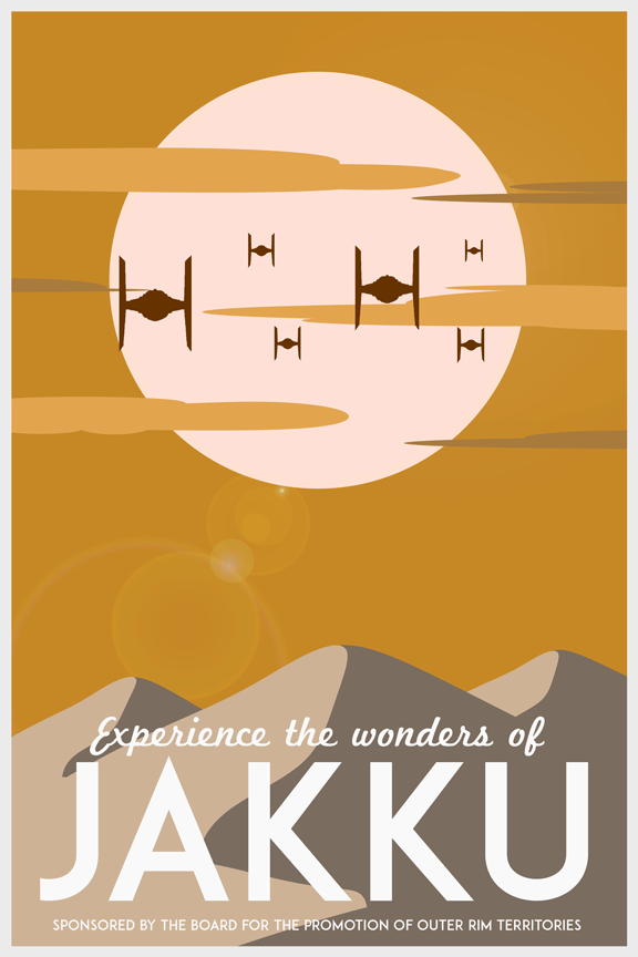 Vintage Jakku Travel Poster [Star Wars: The Force Awakens]