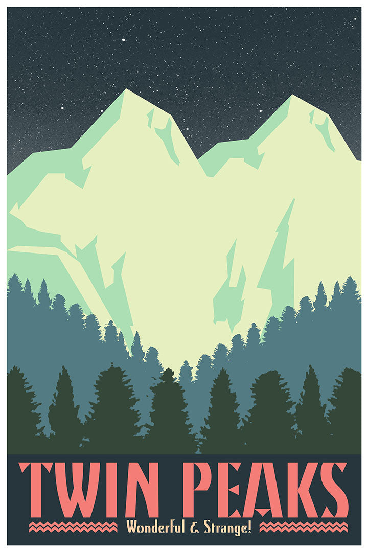Vintage Twin Peaks Travel Poster
